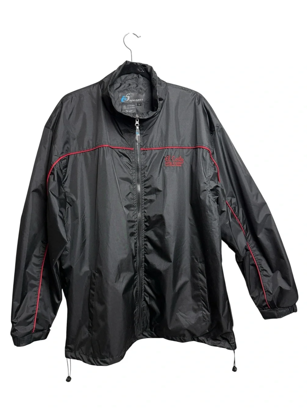 VTG El Cortez Windbreaker Hotel Casino Las Vegas Full Zip Jacket Men's L New